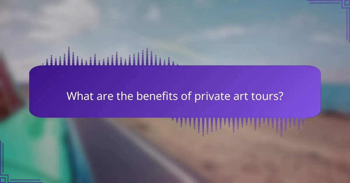 What are the benefits of private art tours?