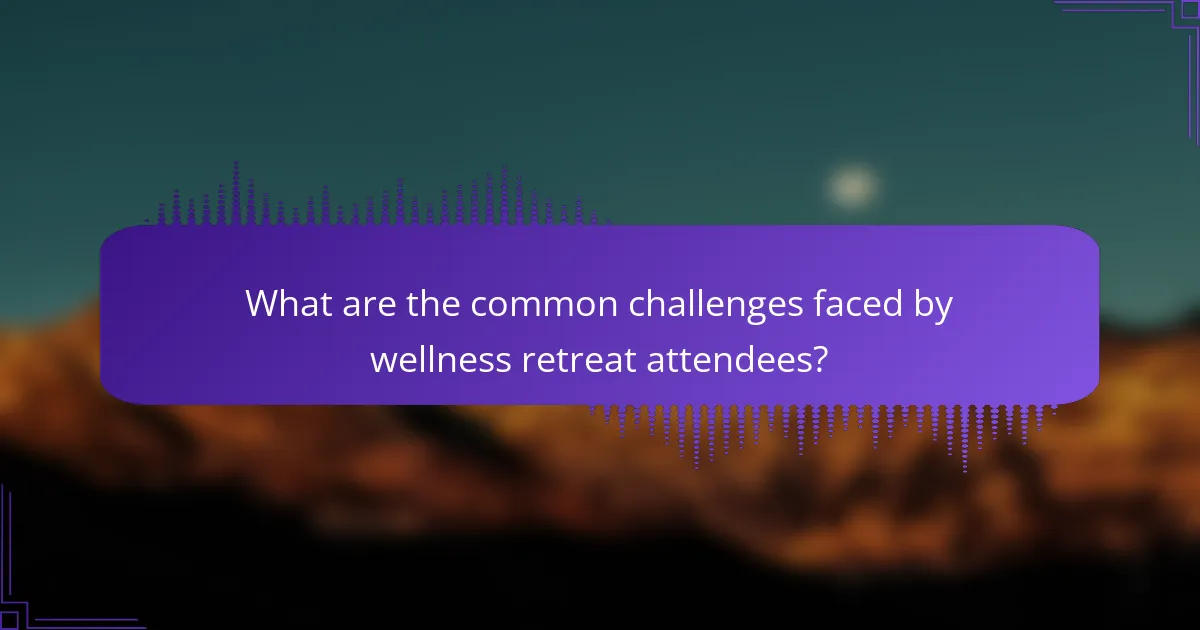 What are the common challenges faced by wellness retreat attendees?