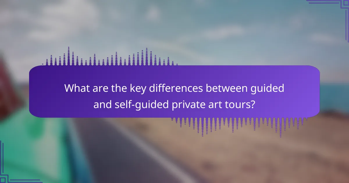 What are the key differences between guided and self-guided private art tours?