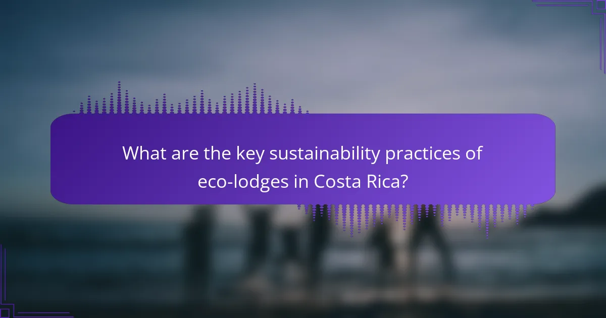 What are the key sustainability practices of eco-lodges in Costa Rica?